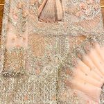MARIA B Design Luxury NET Heavy Embroidered Long Maxi (Unstitched) (Code:4003) - Image 2