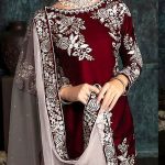 Silk Heavy Embroidered Dress With NET Embroidery Dress (Unstitched) (Code:4024) - Image 2
