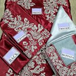 Silk Heavy Embroidered Dress With NET Embroidery Dress (Unstitched) (Code:4024) - Image 3
