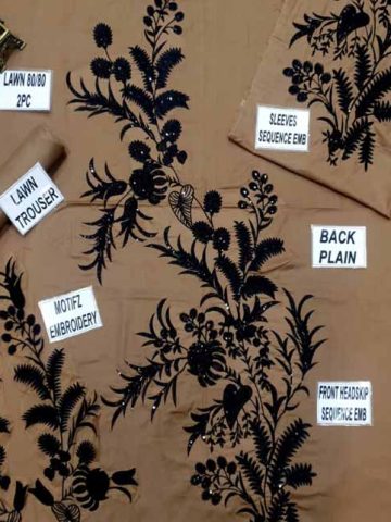 Linen SEQUENCE Embroidered 2PC (Unstitched) (Code: 6707)