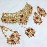 Bridal Wedding Necklace Jewelry Set With Jhumar (Code:7865) - Image 3