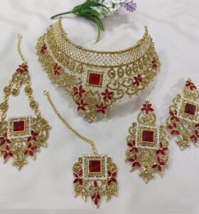 Bridal Wedding Necklace Jewellery Set With Jhumar (Code: 7865)