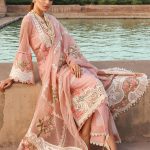 Luxurious Schiffli Heavy Embroidered Lawn Dress With Chiffon Heavy Embroidered Dupatta (Unstitched) (Code:11076) - Image 2