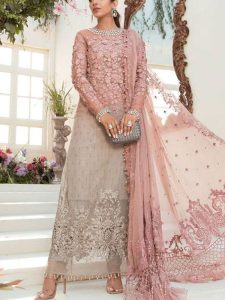 Chiffon Handwork Heavy Embroidered Tie & Die Chiffon Wedding Dress (Code:11668)