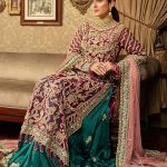 Latest Full Handwork Heavy Embroidered NET Dress With Embroidered Dupatta (Unstitched) (Code:12373)