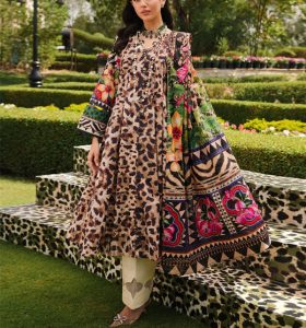 Digital Printed Lawn Dress With Digital Printed Lawn Dupatta (Unstitched) (Code:18987)