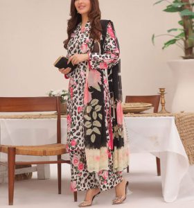 Digital Printed Karandi Dress With Printed Karandi Dupatta (Unstitched) (Code:19917)