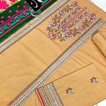 Khaddar Front Heavy Embroidered With Wool Shawl Dupatta (Code:21082)