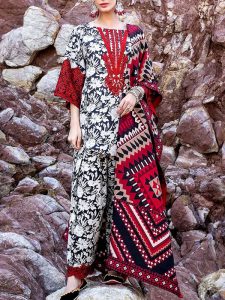 Digital Printed Karandi Dress With Krandi Printed Dupatta (Unstitched) (Code:20837)