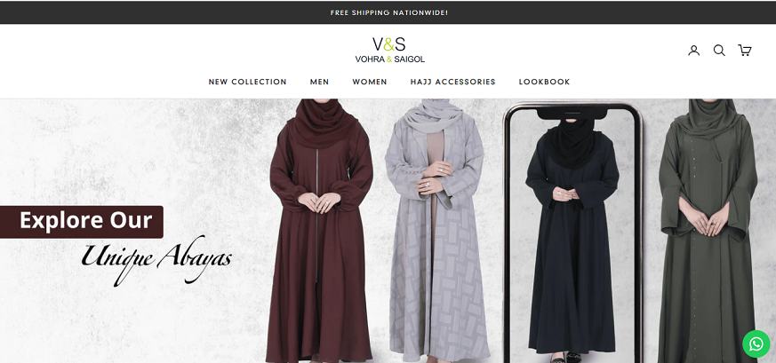 Vohra & Saigol Online Shopping for Designer Abayas Collection