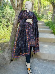 Digital Lawn Printed Dress Lawn Printed Dupatta & Plain Trouser (Unstitched) (Code:22367)