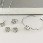 Silver Zircon Heart Shaped Combo Jewelry Gift Set (Code:22750) - Image 2