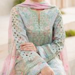 IZNIK Design Heavy Embroidered Lawn Dress With Printed Chiffon Dupatta (Unstitched) (Code:23066) - Image 2