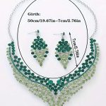 Luxury Green Zircon Necklace Set with Earrings (Code:23133) - Image 2