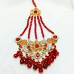 Luxurious Noor Jahan Bridal Necklace Set with Zircon, Stone and Pearl Works (Code:22562) - Image 3