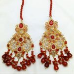 Luxurious Noor Jahan Bridal Necklace Set with Zircon, Stone and Pearl Works (Code:22562) - Image 4