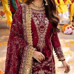 Latest Chiffon Heavy Embroidered Dress With Chiffon Embroidered Dupatta (Unstitched) (Code:22710) - Image 2