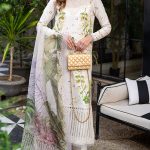 Crimson Design Heavy Embroidered Lawn Chicken Karri Dress With Printed Chiffon Dupatta (Unstitched) (Code:23078) - Image 2