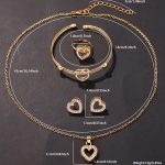 Beautiful Zircon Heart Shaped Combo Jewelry Gift Set (Code:22758) - Image 4