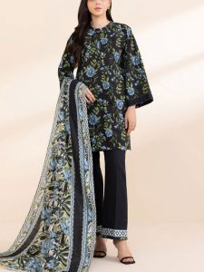 Sapphire – 3 PCs Digital Lawn Suit (Unstitched) (Code:22884)