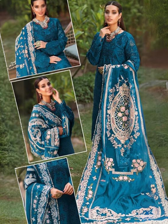 CRIMSON Design Heavy Embroidered Chicken Kari Lawn Dress With Jacquard Embroidered Dupatta (Unstitched) (Code:23557)