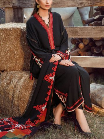 Heavy Embroidered Lawn Dress With Digital Printed Zari Dupatta (Unstitched) (Code:24347)