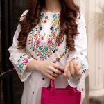 2 PCs Lawn Cotton Embroidered Dress (Unstitched) (Code:24583)