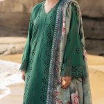 ZAINAB CHOTTANI Design Heavy Embroidered Chicken Karri Dress With Digital Printed Silk Dupatta (Unstitched) (Code:23562) - Image 2