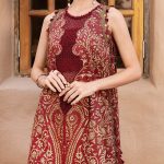 MARIA B Design Latest Heavy Embroidered Lawn Dress With Printed Chiffon Dupatta (Unstitched) (Code:24797) - Image 2