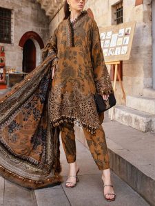 MARIA B Design Latest All-Over Digital Printed Lawn Dress With Digital Printed Lawn Dupatta (Unstitched) (Code:25213)