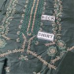 Cotton Heavy Embroidered Dress With Bamber Chiffon Embroidered Dupatta (Unstitched) (Code:27164) - Image 4