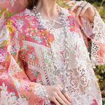 MARIA B Design Latest Digital Printed Lawn Dress With Printed Chiffon Dupatta (Unstitched) (Code:27124) - Image 2