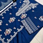 ZARA SHAHJAHAN Design Sequins Embroidered Lawn Dress With Digital Printed Diamond Dupatta (Unstitched) (Code:27046) - Image 4
