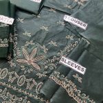 Cotton Heavy Embroidered Dress With Bamber Chiffon Embroidered Dupatta (Unstitched) (Code:27164) - Image 6
