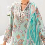 RAMSHA KHAN Design Latest Digital Printed Embroidered Lawn Dress With Printed Silk Dupatta (Code:27424) - Image 2