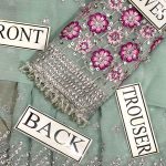 JAZMIN Design Fancy Heavy Embroidered Chiffon Maxi Dress With NET Embroidered Dupatta (Unstitched) (Code:27052) - Image 4