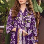 MARIA B Design Digital Printed Boring Chicken Karri Embroidered Lawn Suit with Printed Chiffon Dupatta (Unstitched) (Code:27786 - Image 2