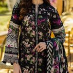 ELAF Design Digital Printed Lawn Embroidered Dress With Printed Chiffon Dupatta (Unstitched) (Code:27827) - Image 2