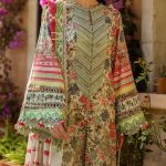 ELAF Design Latest Printed Lawn Embroidered Dress With Printed Chiffon Dupatta (Unstitched) (Code:27920) - Image 2