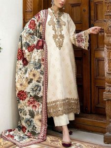 ZAINAB CHOTTANI Design All-Over Print Embroidered Lawn Dress 2025 with Chiffon Dupatta (Unstitched) (Code:27774)