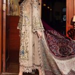 MARIA B Design Digital Printed Embroidered Lawn Dress With Embroiderd Chiffon Dupatta (Unstitched) (Code:27797) - Image 2