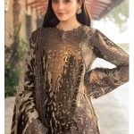 MARIA B Design Latest Printed Lawn Dress With Chiffon Embroidered Dupatta (Unstitched) (Code:27780) - Image 2