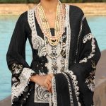 CRIMSON Design Lawn Chicken Kari Embroidered Dress With Organza Embroidered Dupatta (Unstitched) (Code:28112) - Image 2