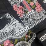 CRIMSON Design Lawn Chicken Kari Embroidered Dress With Organza Embroidered Dupatta (Unstitched) (Code:28112) - Image 4