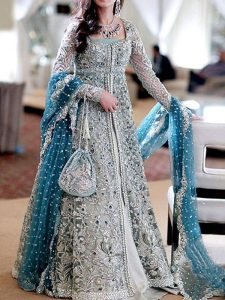 Heavy Embroidered Chiffon Wedding Dress With Chiffon Embroidered Dupatta (Unstitched) (Code:28914)