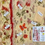 MARIA B Design 3 PCs Lawn Heavy Embroidered Dress With Chiffon Embroidered Dupatta (Unstitched) (Code:28522) - Image 3