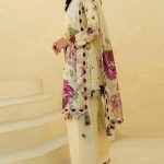 IZNIK Design 3 PCs Lawn Heavy Embroidered Dress With Chiffon Embroidered Dupatta (Unstitched) (Code:28527) - Image 2
