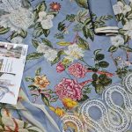 MARIA B Design Digital Printed Embroidered Lawn Dress With Digital Printed Chiffon Dupatta (Unstitched) (Code:28402) - Image 4