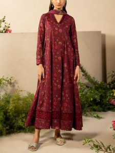 IZNIK Design Chicken Kari Digital Lawn Embroidered Dress With Printed Chiffon Dupatta (Unstitched) (Code:28693)