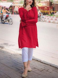 2 PCs Lawn Chicken Karri Embroidered Dress (Unstitched) (Code:28887)